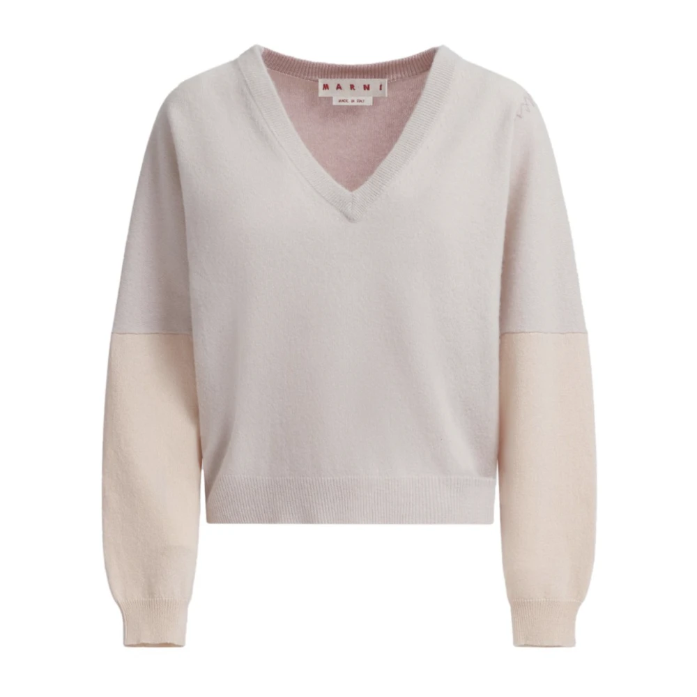 Marni Stijlvolle V-hals trui Pink Dames