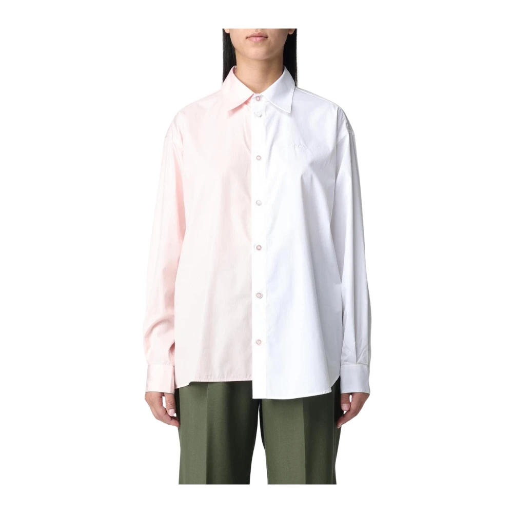 Marni Women's Multicolor Shirts, S, Cotton Poplin Oversized Shirt