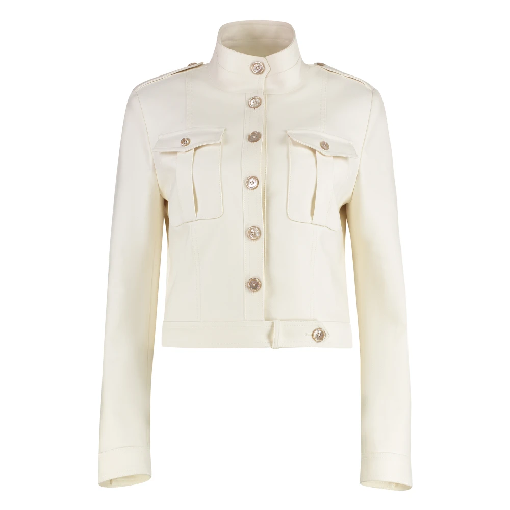 Tom Ford Katoenen jas met knoopsluiting White Dames