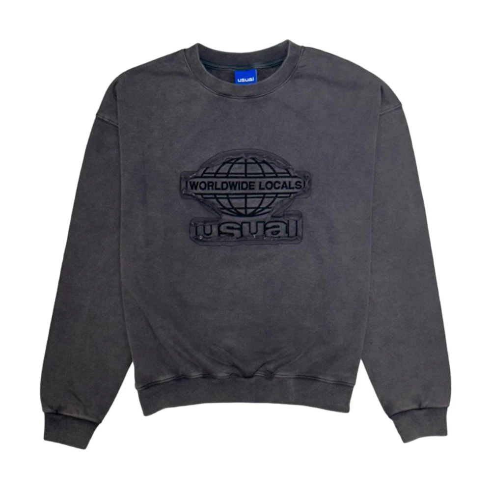 Usual Polyester Gebreide kleding en Sweaters Gray Heren