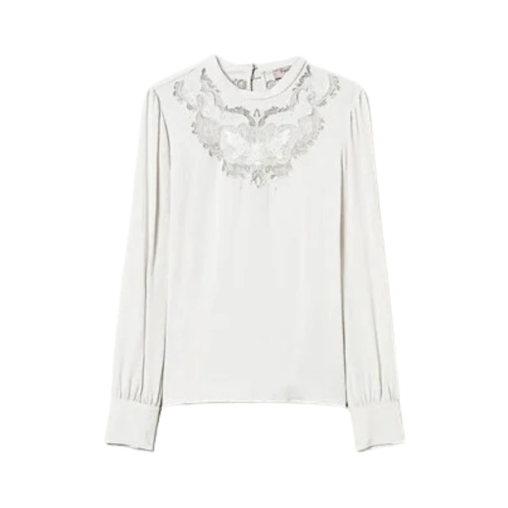 Twinset Elegante Blouse met Uniek Design White Dames