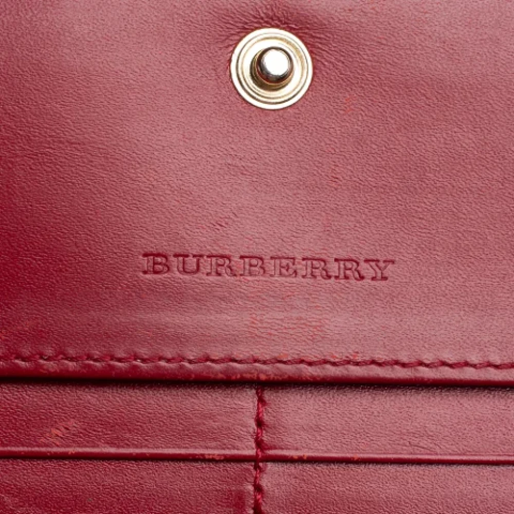 Burberry Vintage Pre-owned Leather wallets Red Dames