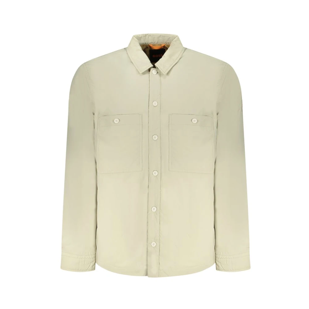 Hugo Boss Jas met lange mouwen en voorzakken Beige Heren