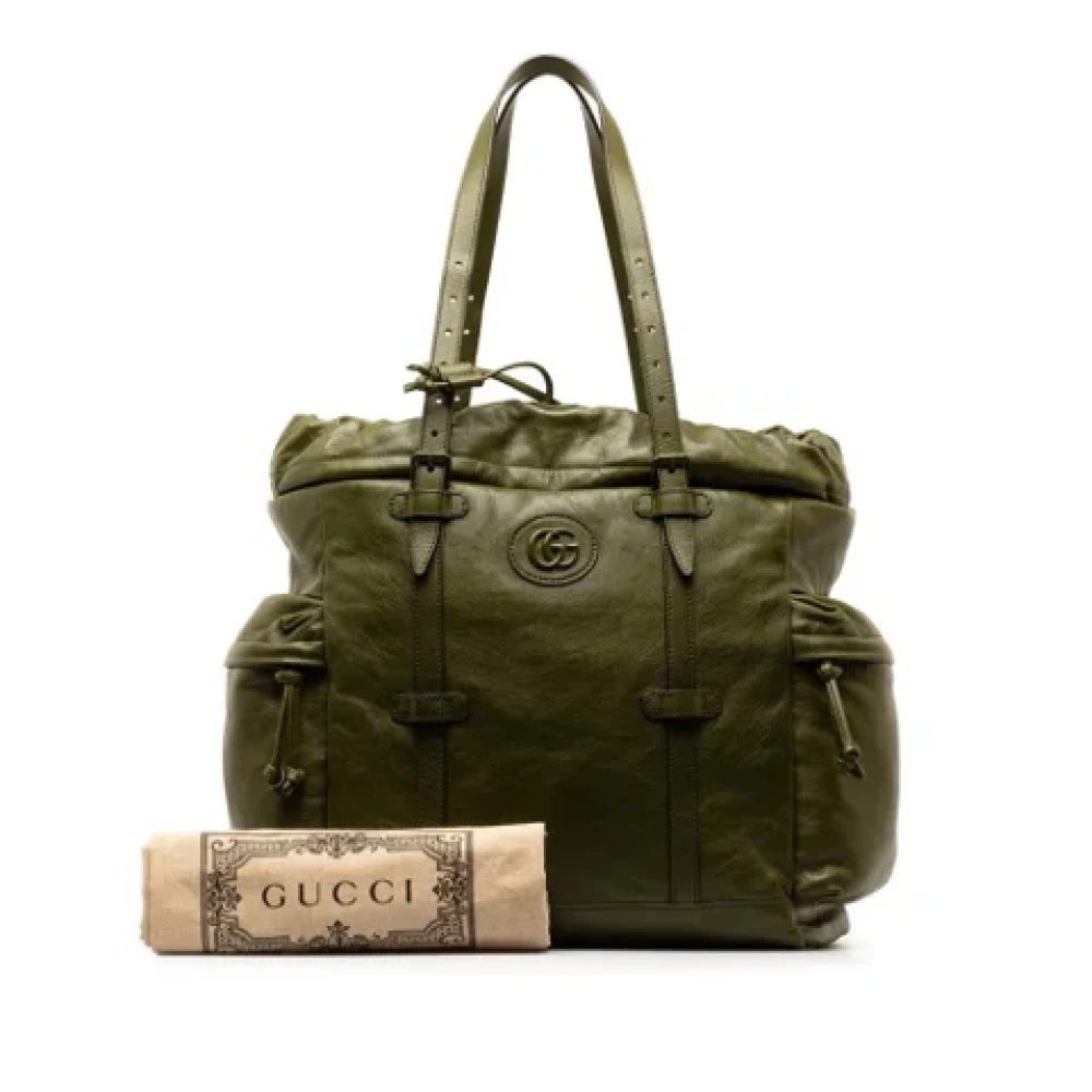 Gucci Vintage Pre-owned Leather totes Green Dames