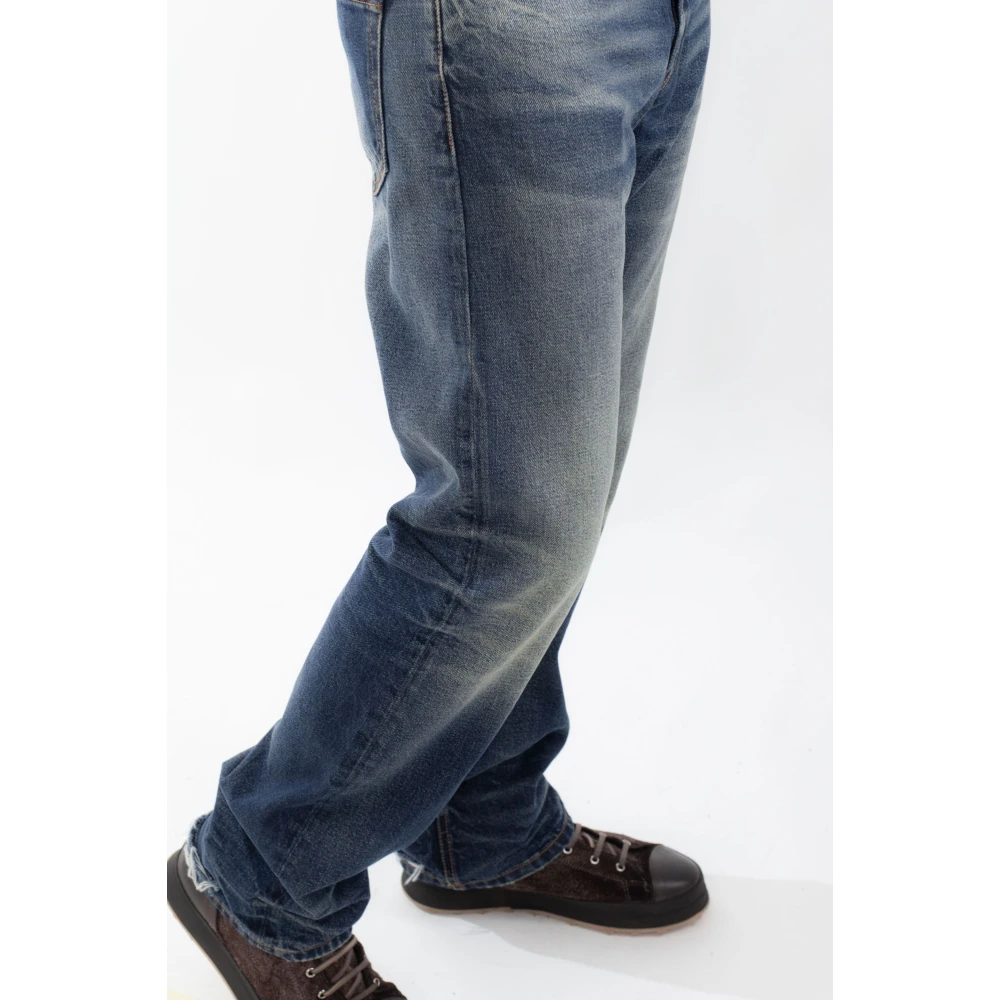 Haikure Vintage Wash Straight Jeans Blue Heren