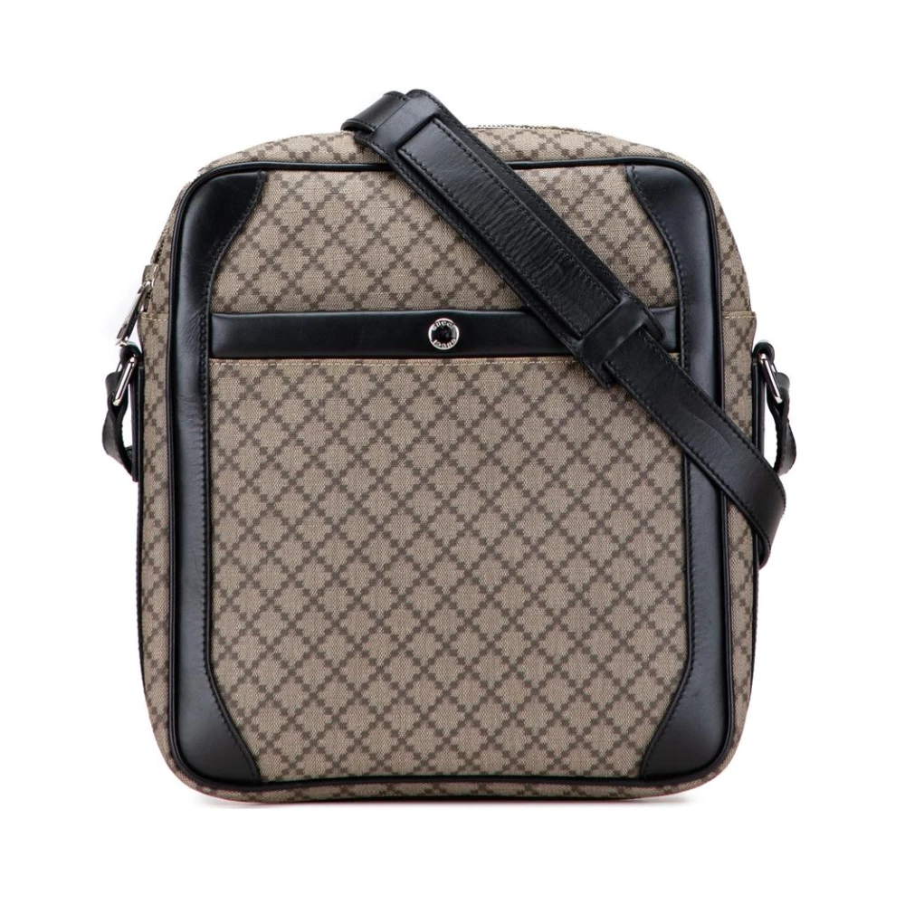 Gucci Vintage Women's Brown Vintage Cross Body Bags, One Size, Pre-Owned Textured Shoulder Bag