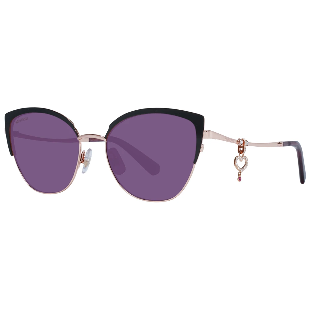 Swarovski Zwarte Cat Eye Zonnebril Black Dames