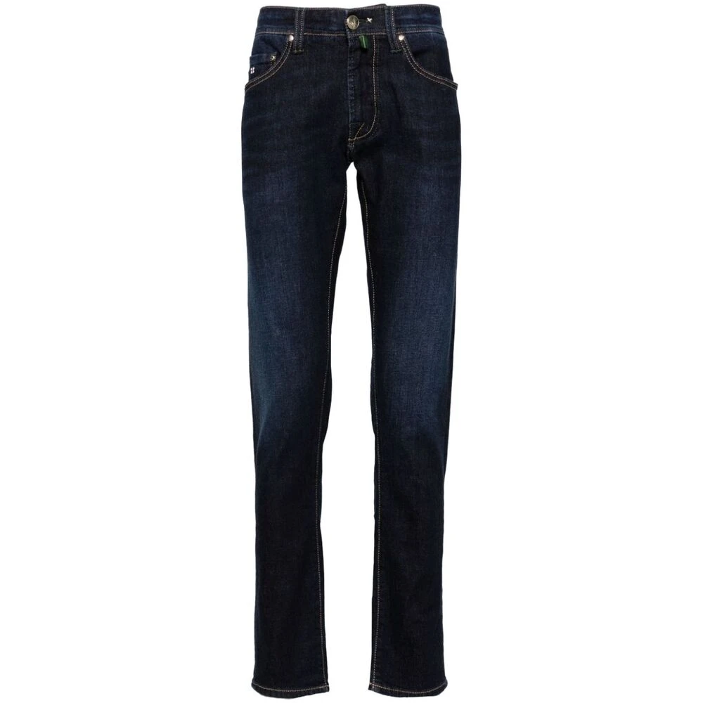 Tramarossa Indigo Blue Denim Jeans Slim Cut Blue Heren