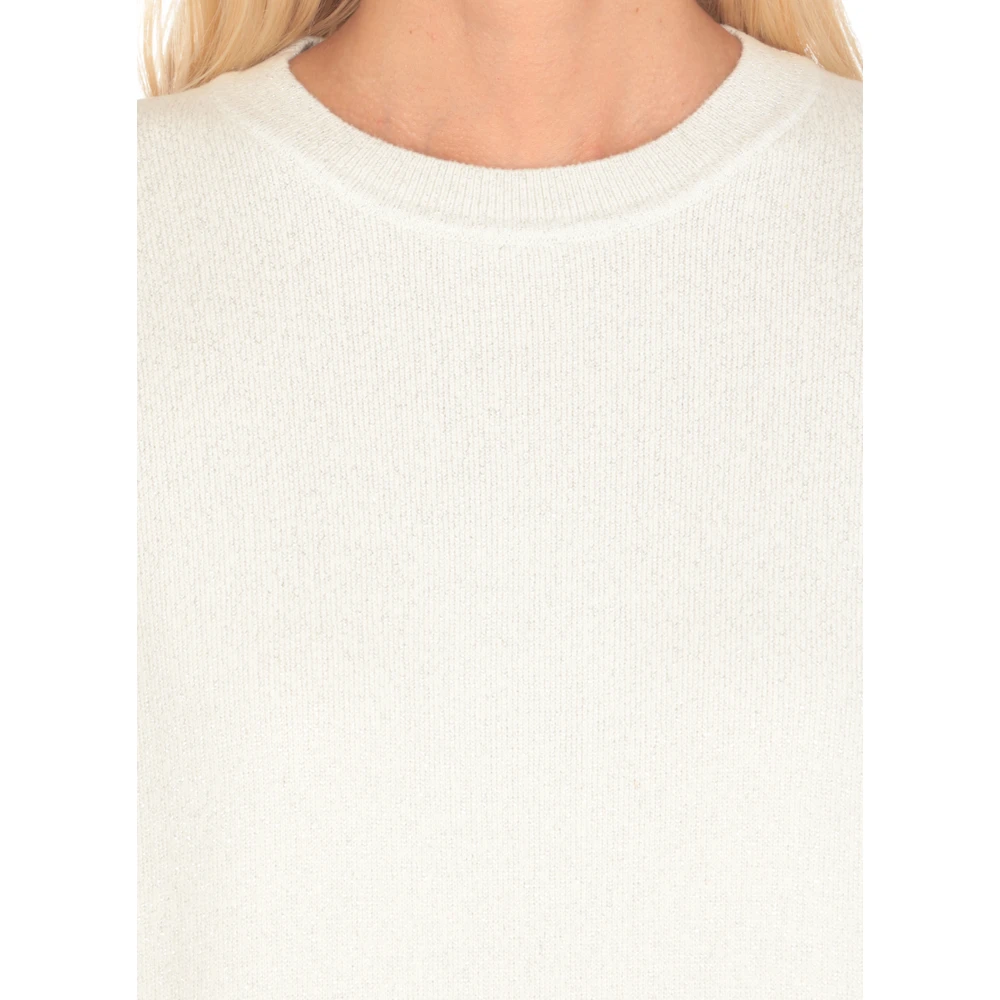 Fabiana Filippi Ivoor Wolmix Crew Neck Sweater Beige Dames