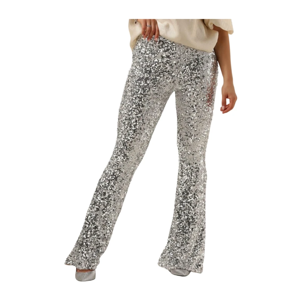 Josh V Flora Paillet Flared Broek Gray Dames