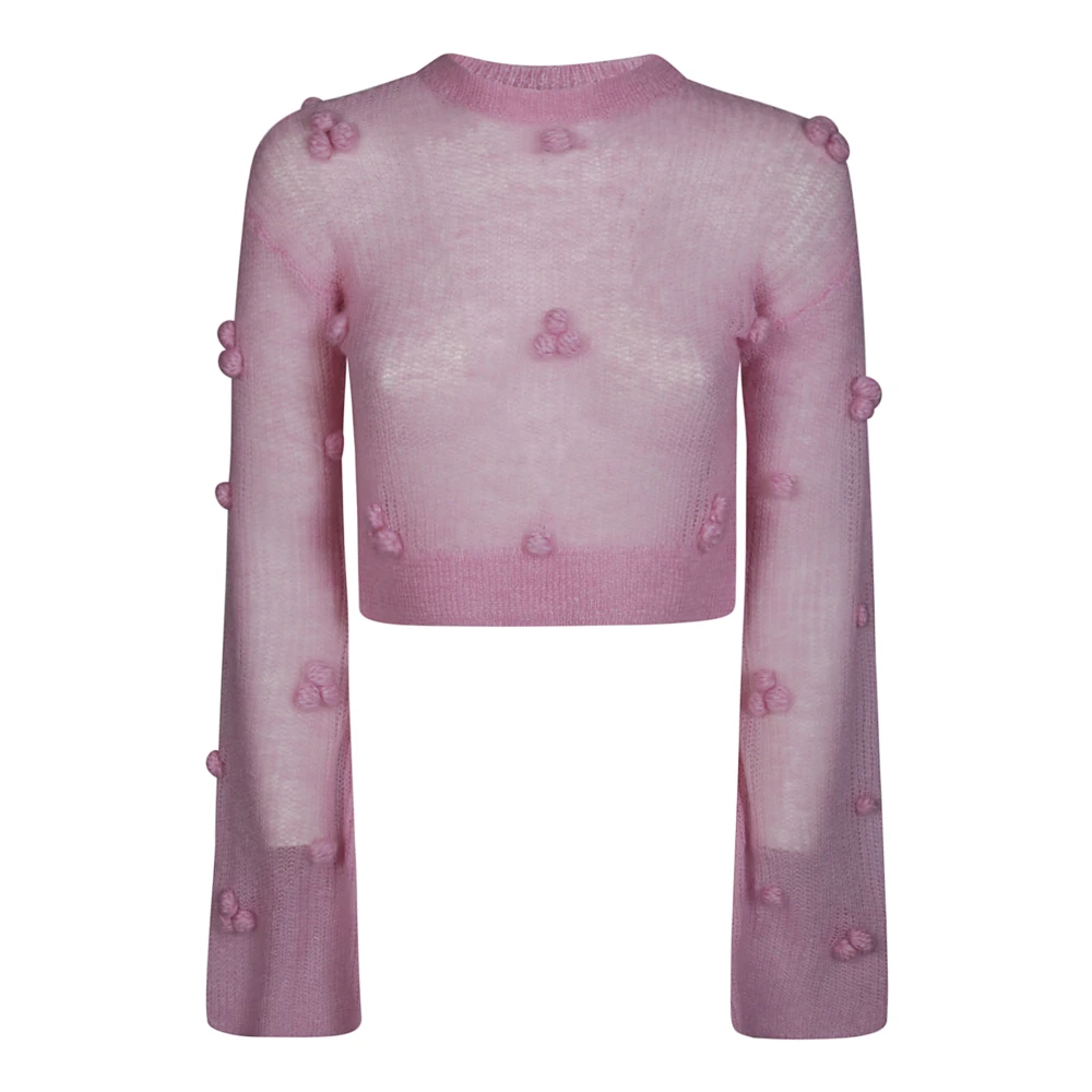 Rotate Birger Christensen Lichte Crewneck Top Pink Dames