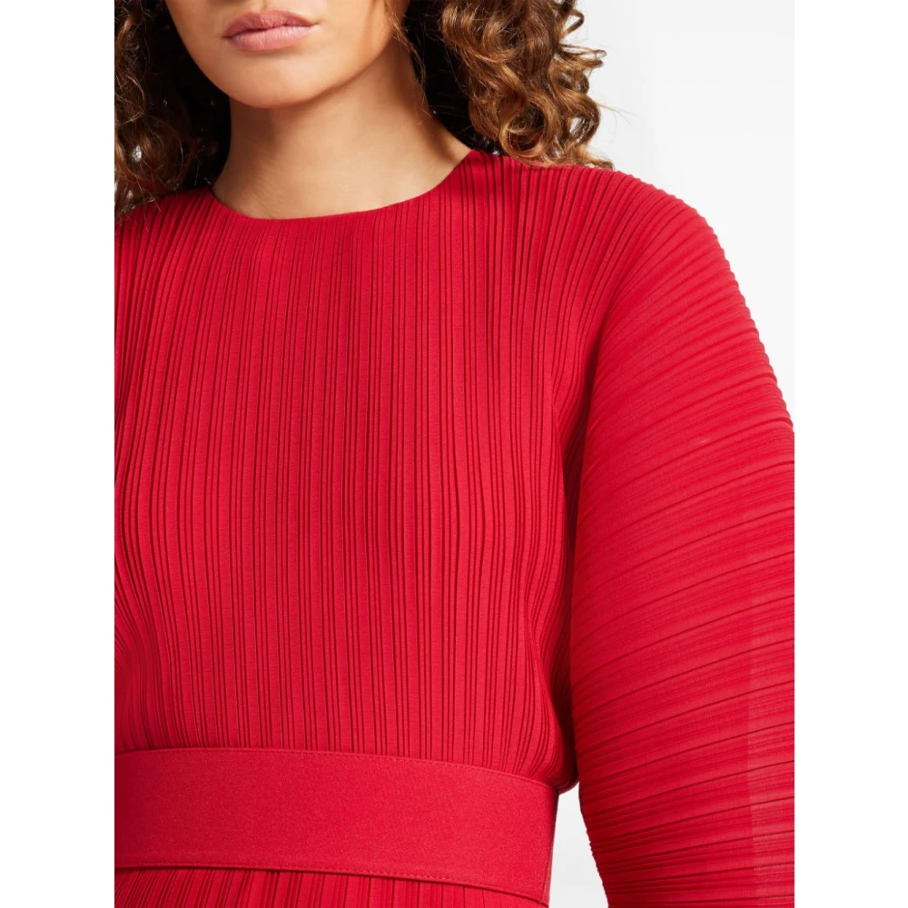 Solace London Robijnrode Jurk met Lange Mouwen Red Dames