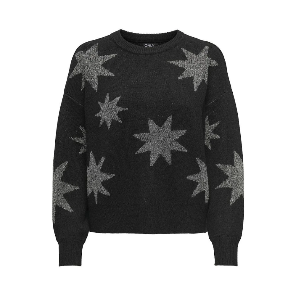 Only Glitter Gebreide Trui Zwart Zilver Black Heren