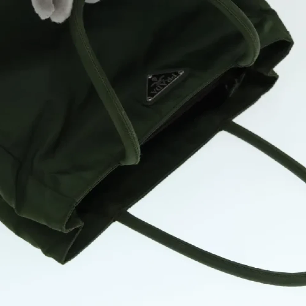 Prada Vintage Pre-owned Leather handbags Green Dames