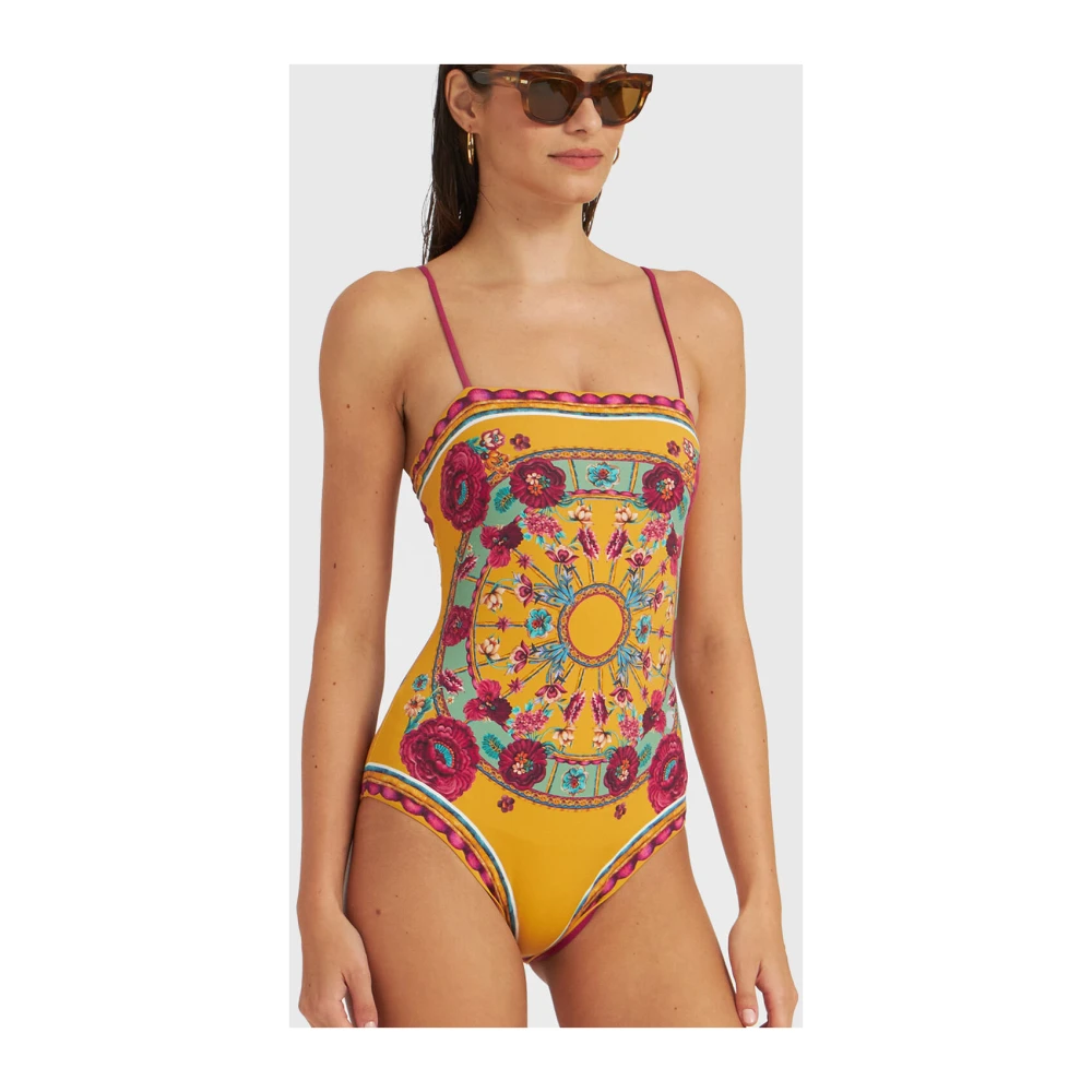 La DoubleJ Elegante Badpak met Vierkante Halslijn Yellow Dames