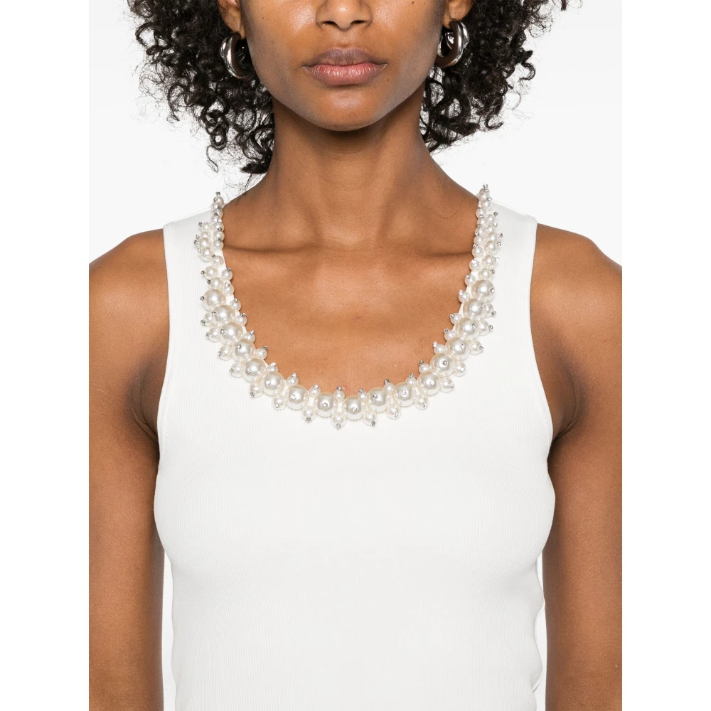 Zimmermann Witte Tanktop met Parel Detail White Dames