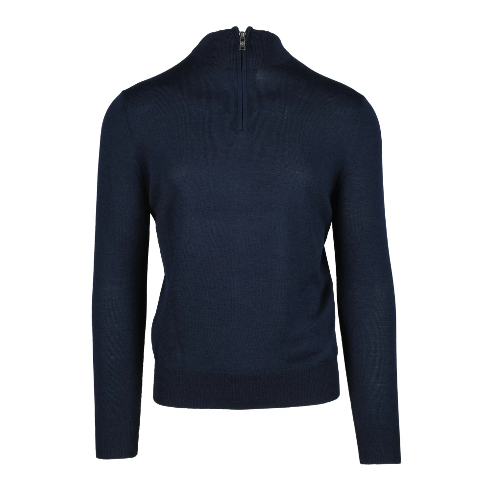 Ballantyne Wollen Gebreide Trui Blue Heren