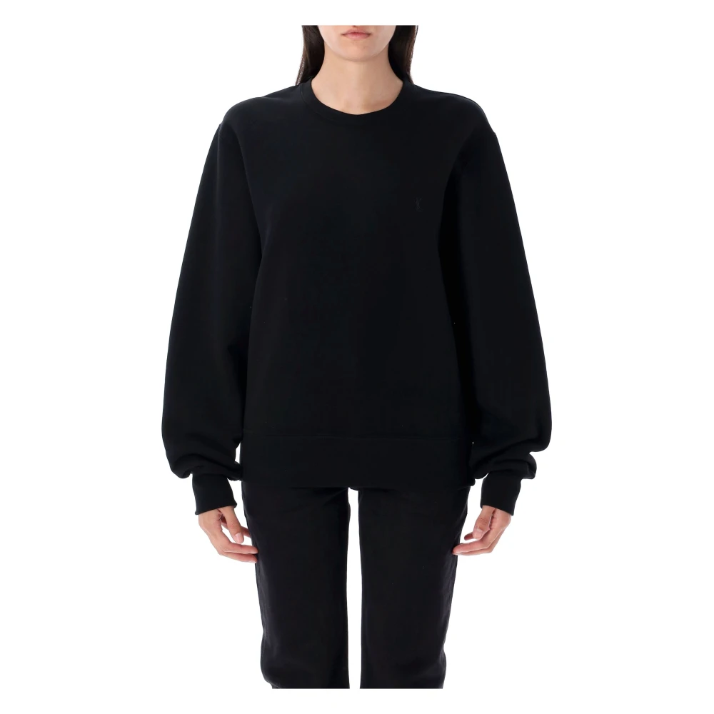 Saint Laurent Women's Black Cassandre Sweatshirt