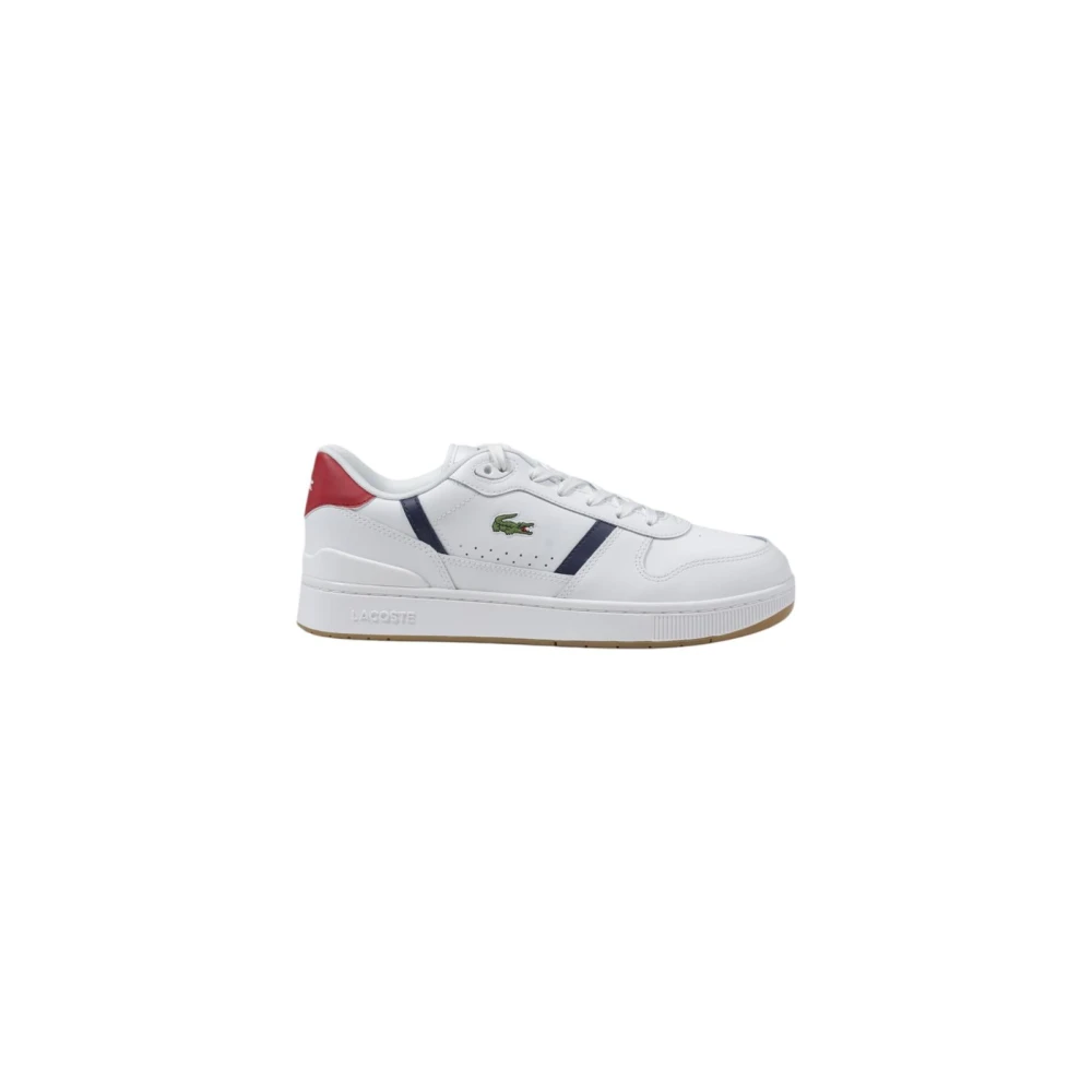 Lacoste Men's White Leather Low-Top Trainers - Sneakers - 10 Uk- Shoes