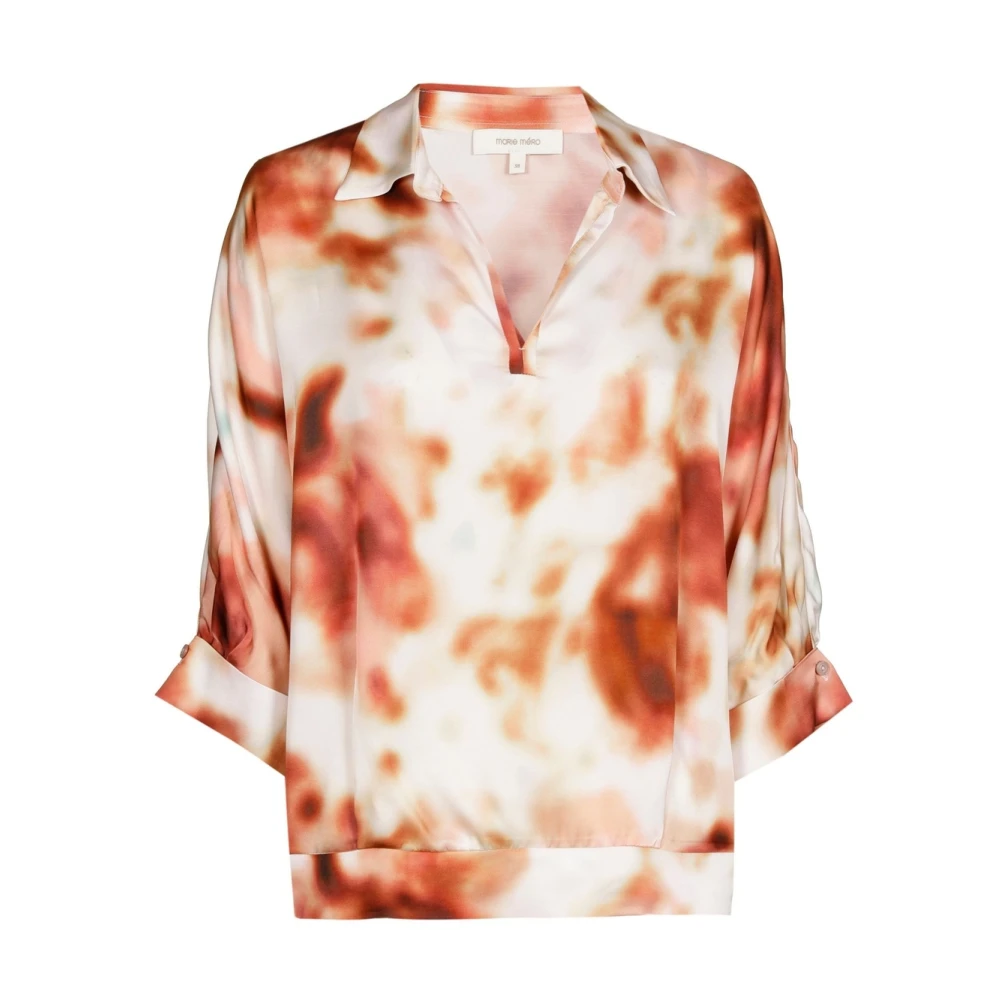 Marie Méro Rosa Tie Dye Blus Tunika Pink, Dam