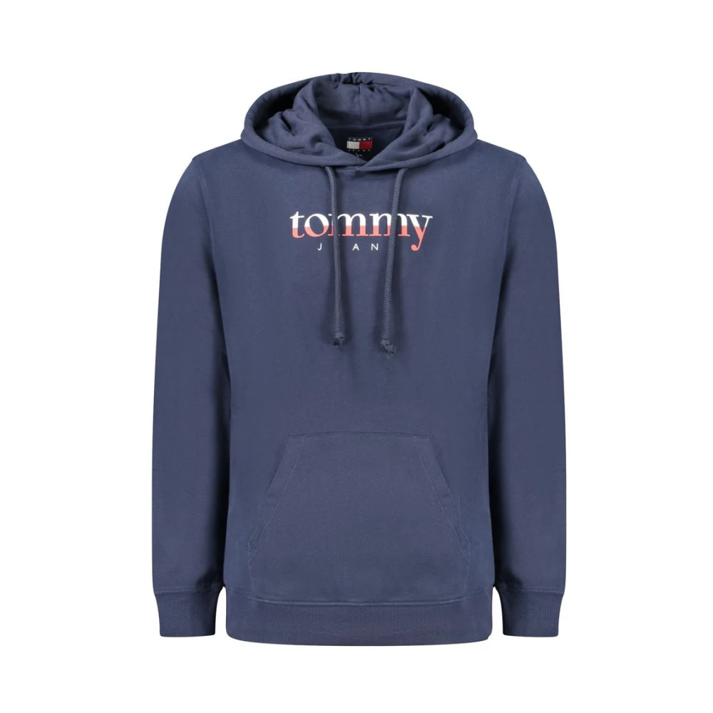 Tommy Hilfiger Blue Cotton Men's Hooded Sweatshirt - L - Image 2