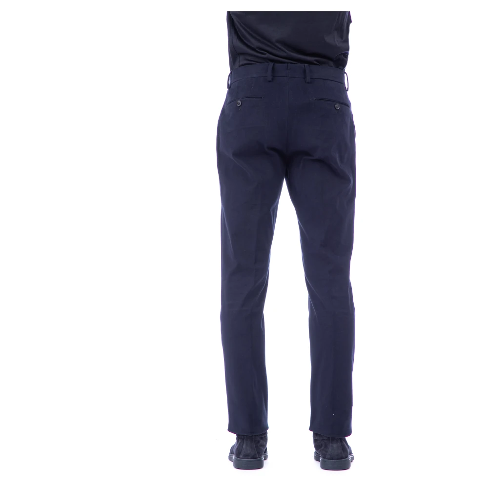Ermenegildo Zegna Blauwe Broek van Zacht Warm Katoen Blue Heren