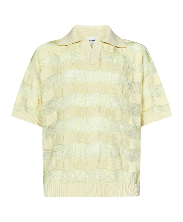 polo-jaune-a-rayures