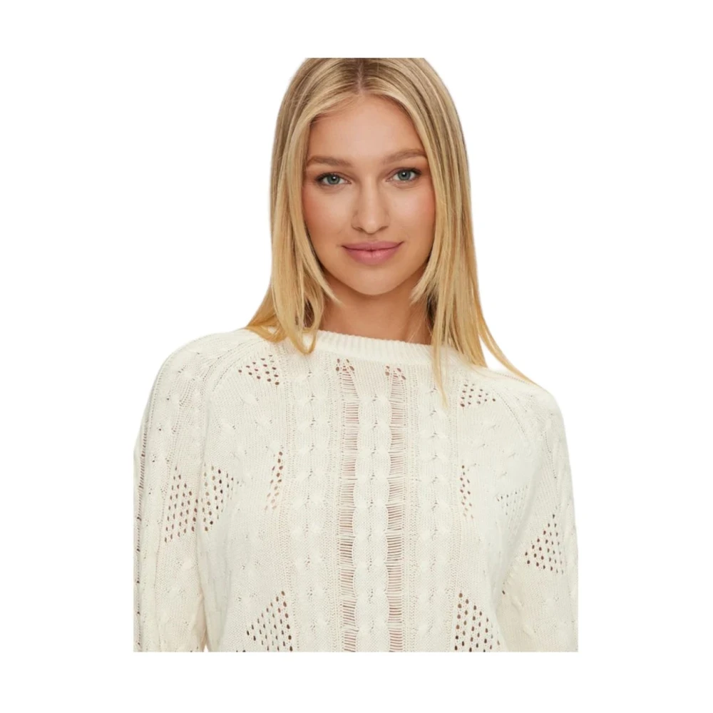 Guess Ronde hals trui White Dames