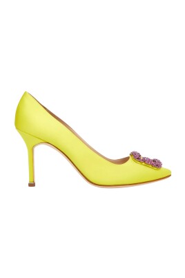 yellow-crystal-buckle-high-heels