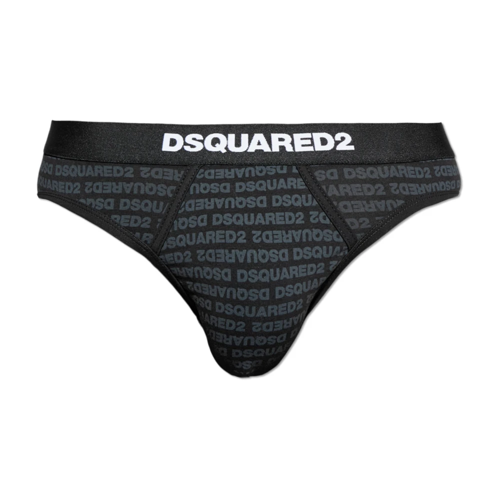 Dsquared2 Homme Noir Sous-Vêtements, Taille: S Monogram Briefs