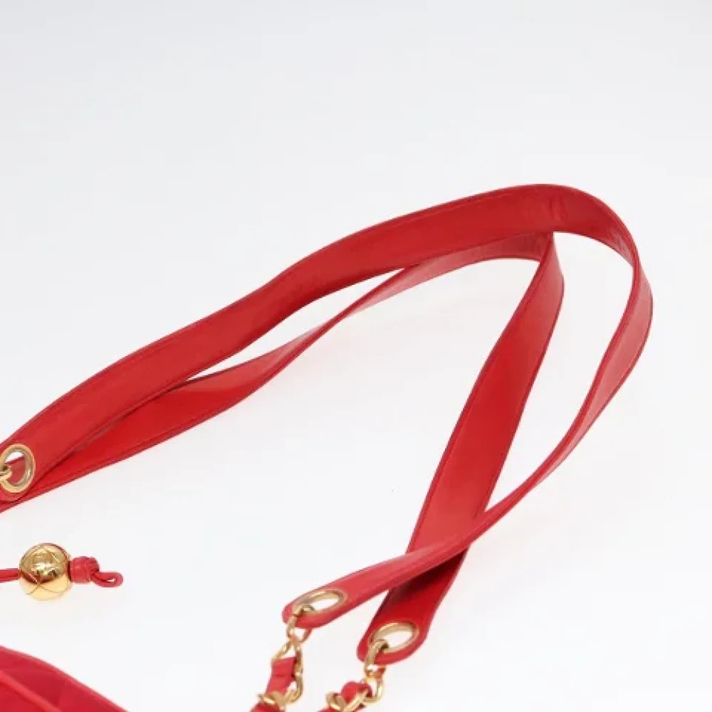 Chanel Vintage Pre-owned Leather shoulder-bags Red Dames