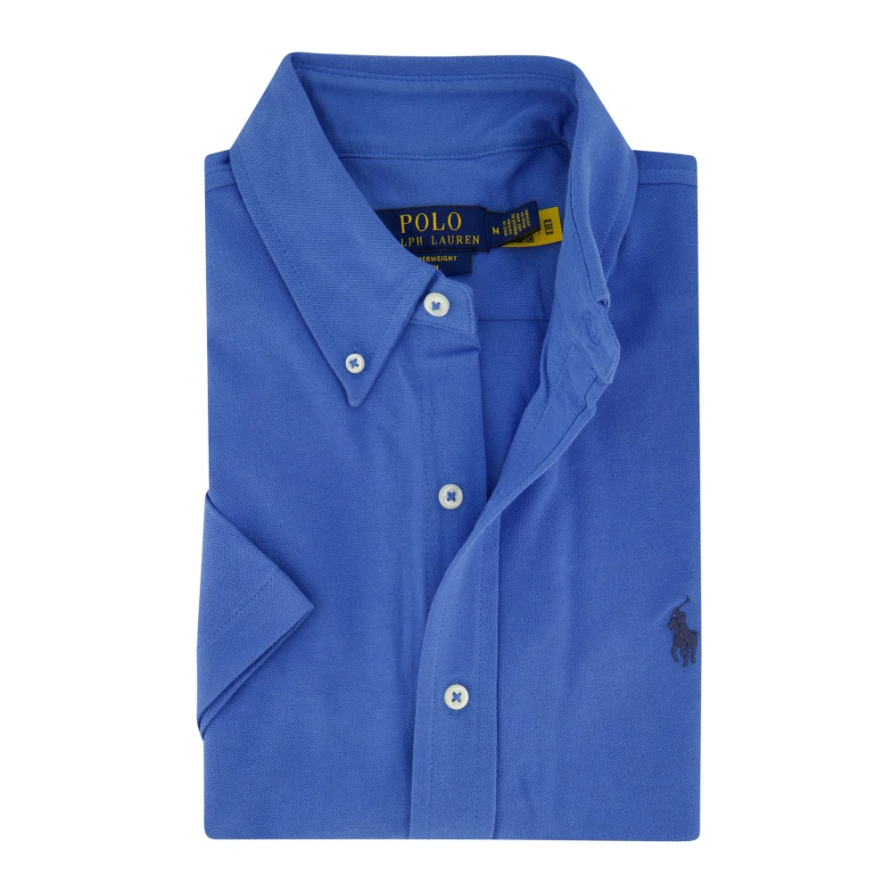 Polo Ralph Lauren Blauw casual overhemd korte mouw Blue Heren