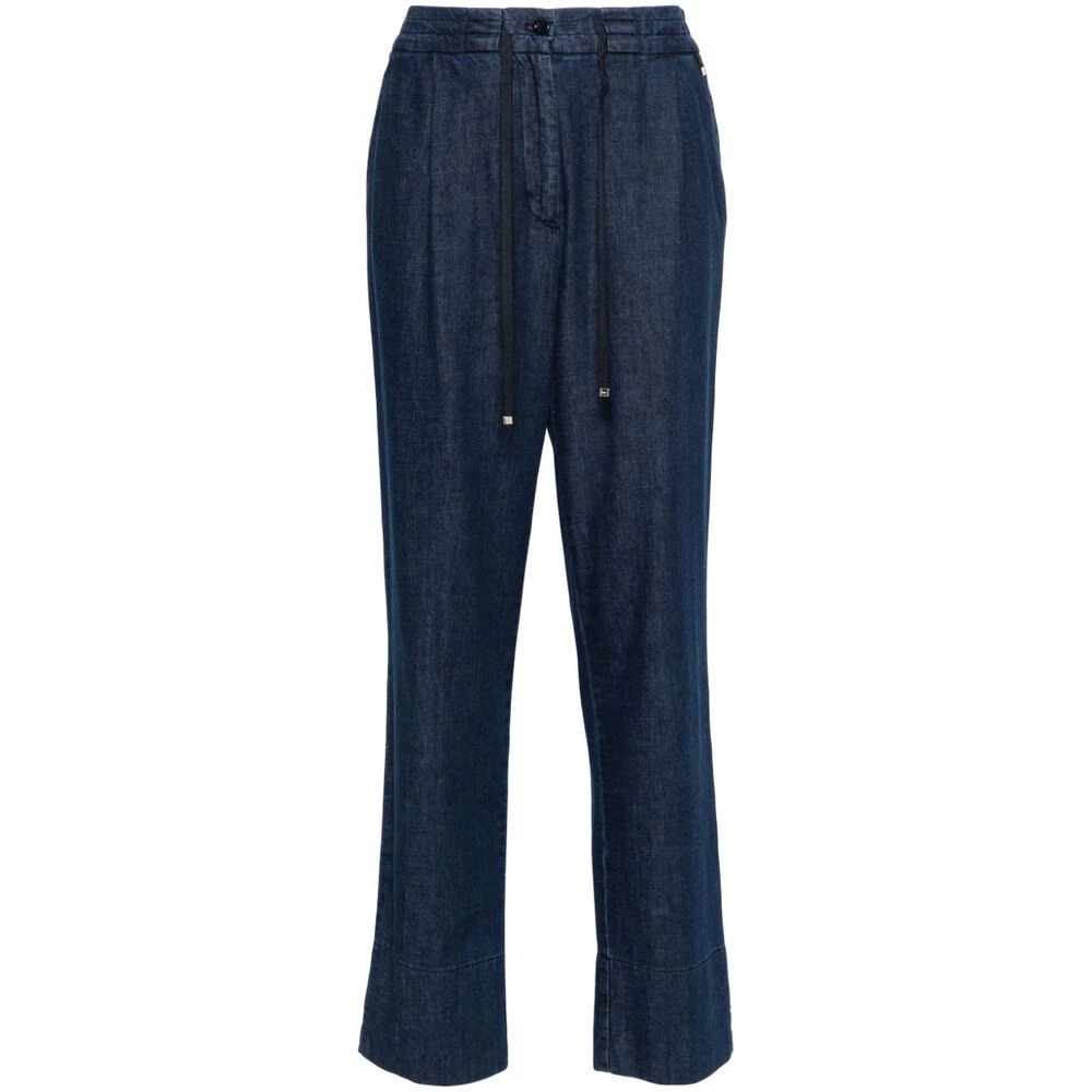 Herno Wide Trousers Blue Dames
