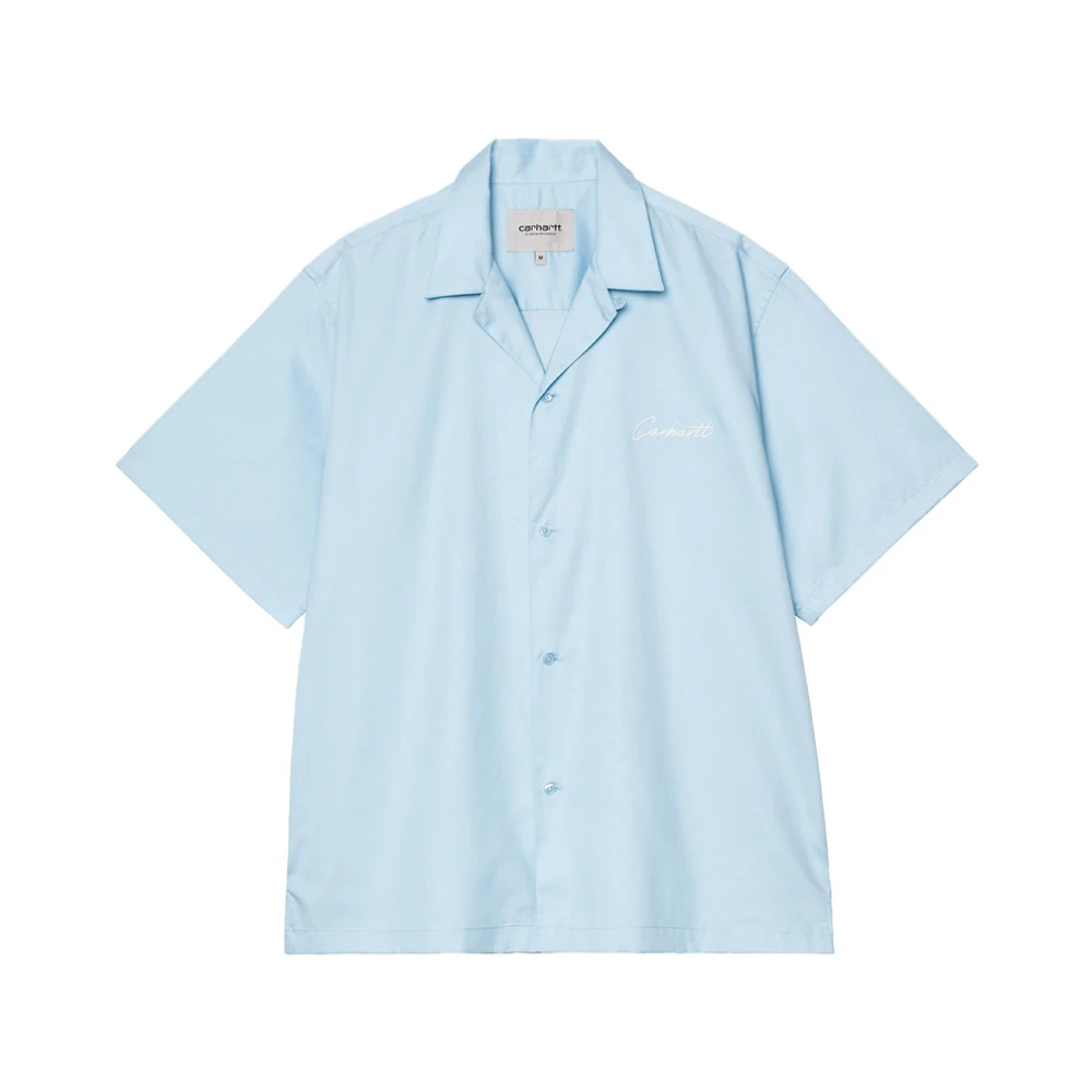 Carhartt Wip Men's Blue Delray Shirt - Short Sleeve Shirts - L - Shirts