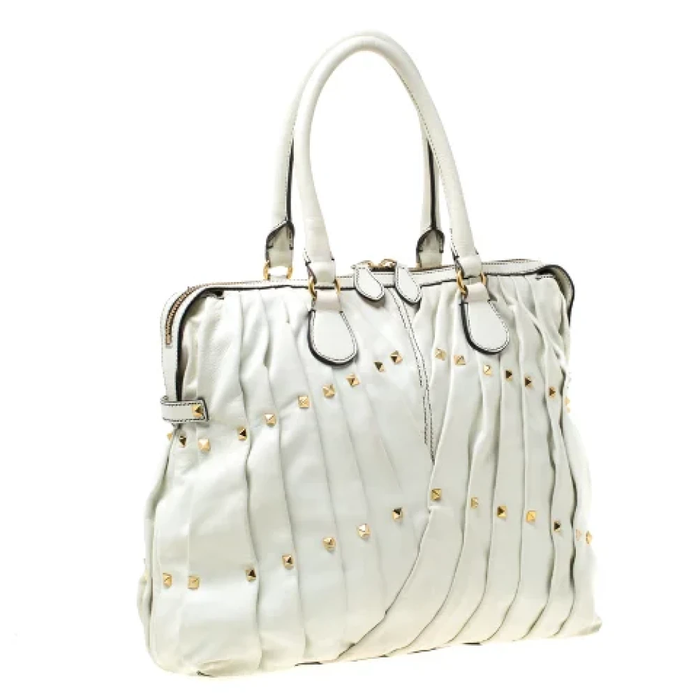 Valentino Vintage Pre-owned Leather totes White Dames