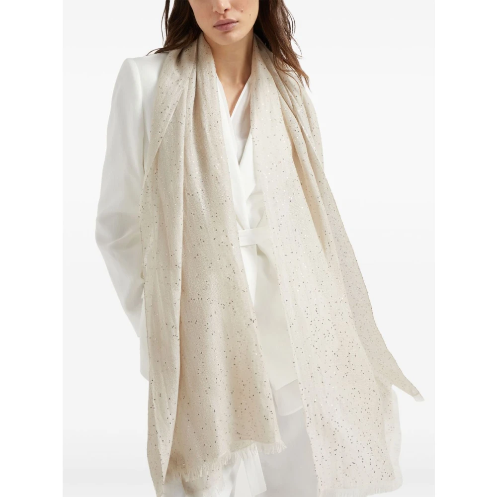 BRUNELLO CUCINELLI Beige Sjaal Collectie Beige Dames