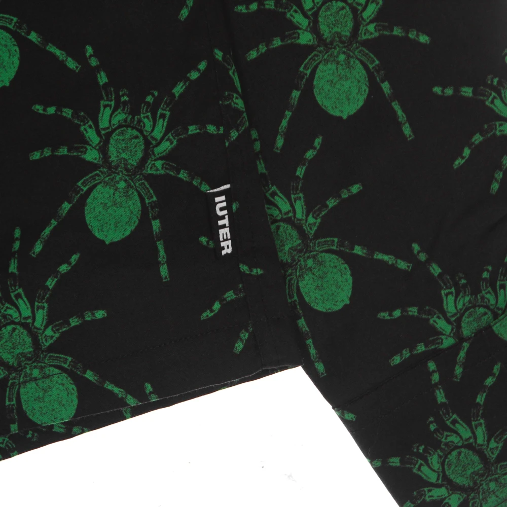 Iuter Zwarte Spider Longsleeve Shirt Mannen Multicolor Heren
