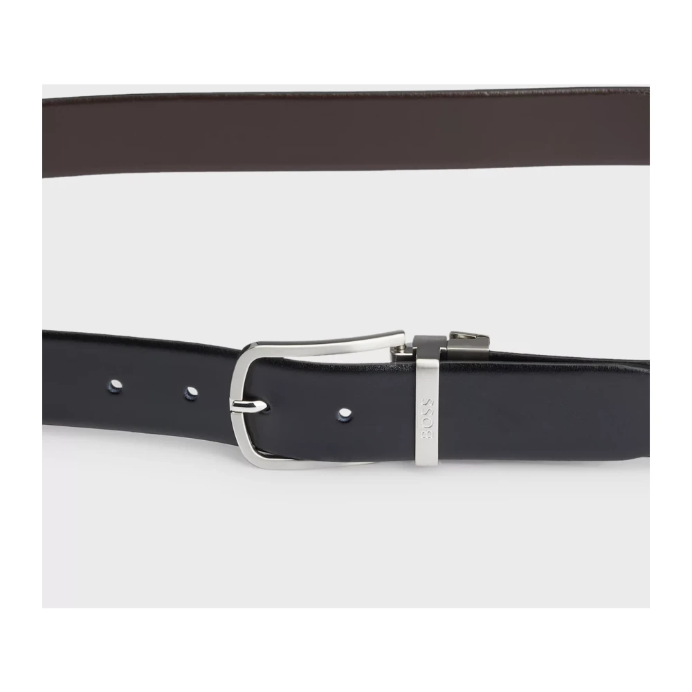 Hugo Boss Omkeerbare Zwarte Riem Black Heren