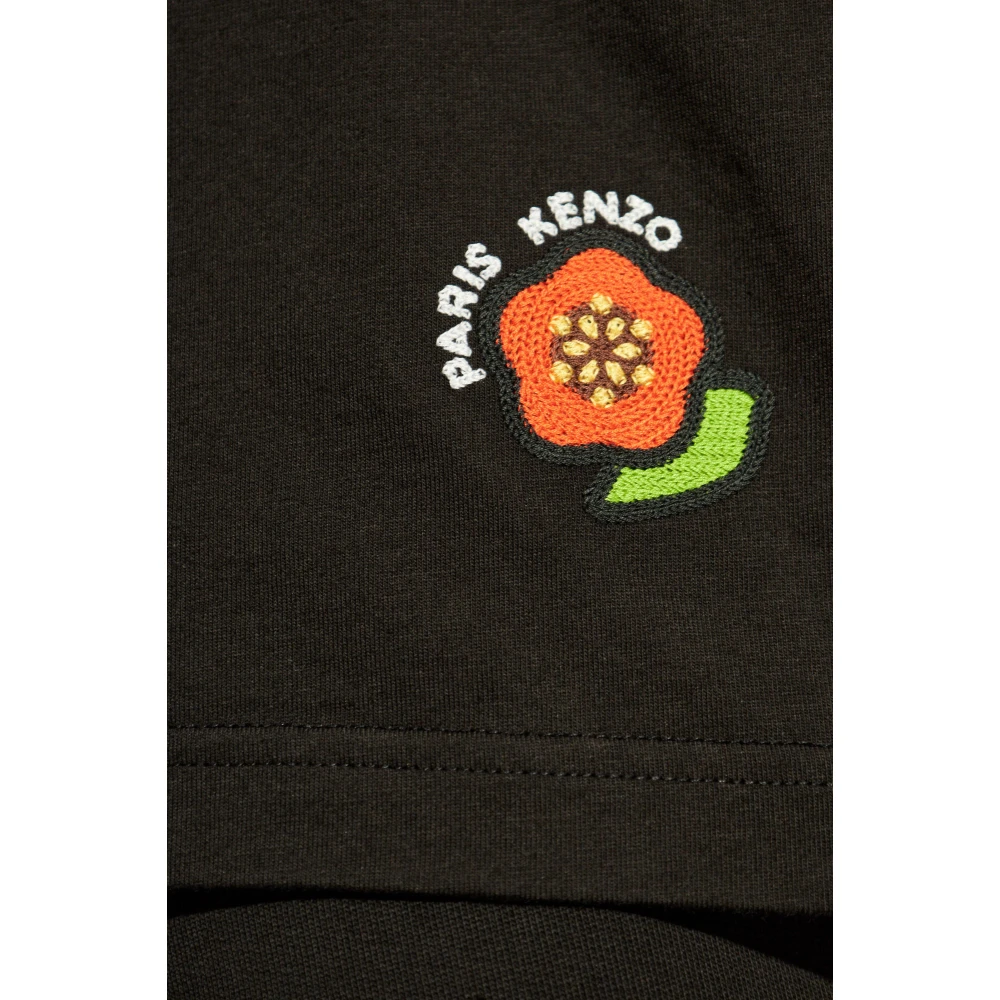 Kenzo T-shirt met geborduurd logo Black Heren