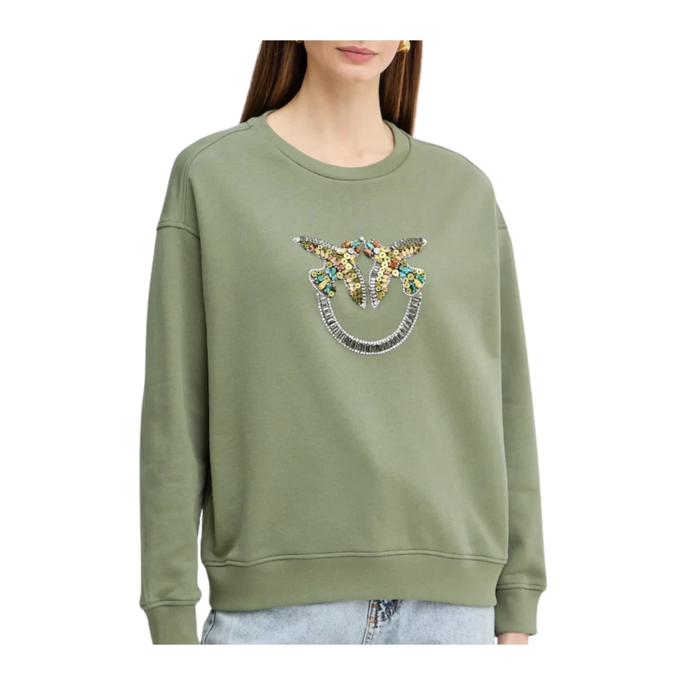 Pinko Women's Green Nelly Maglia - Sweatshirts - 2XS - Sweatshirts & Hoodies