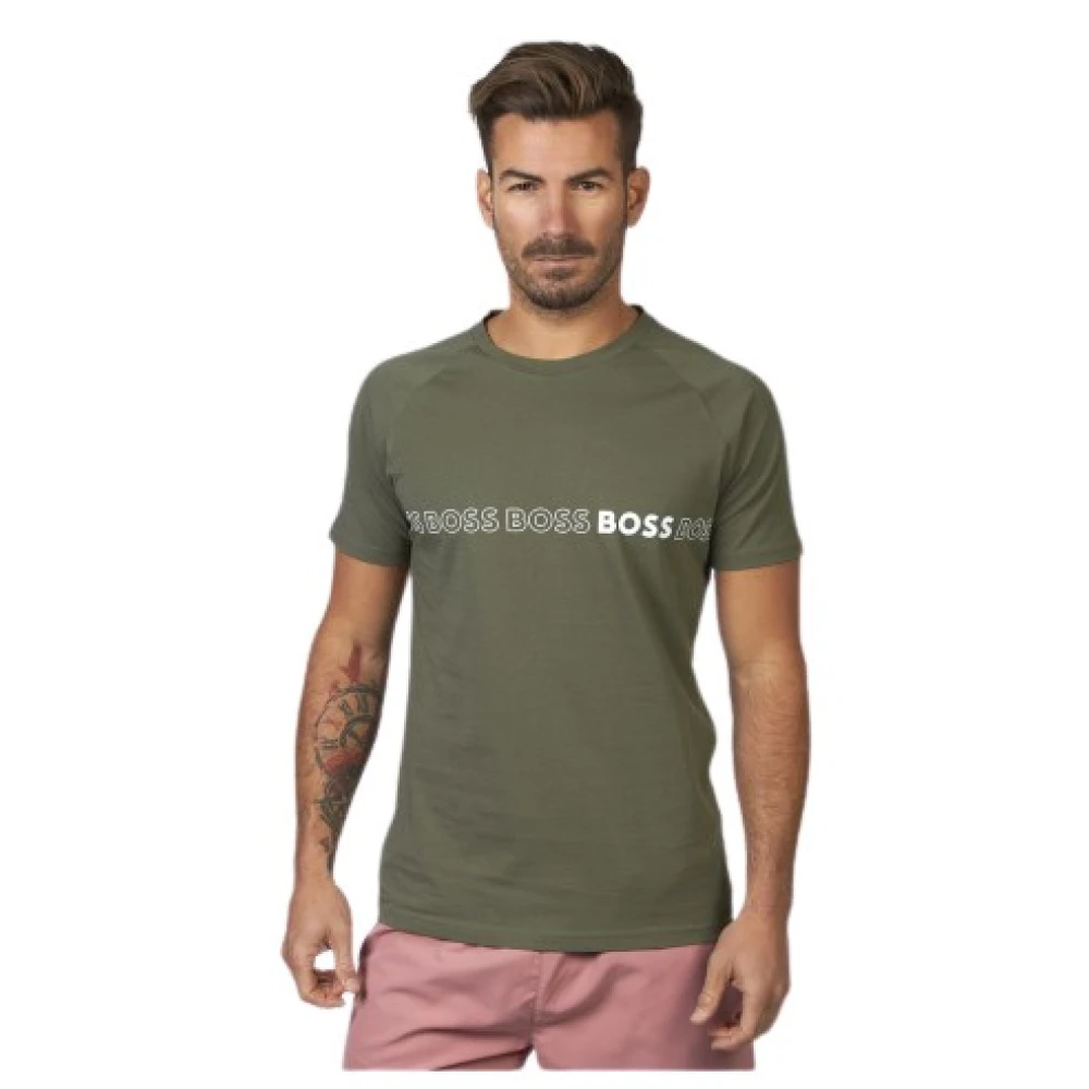 Hugo Boss Heren T-shirt van katoen Green Heren