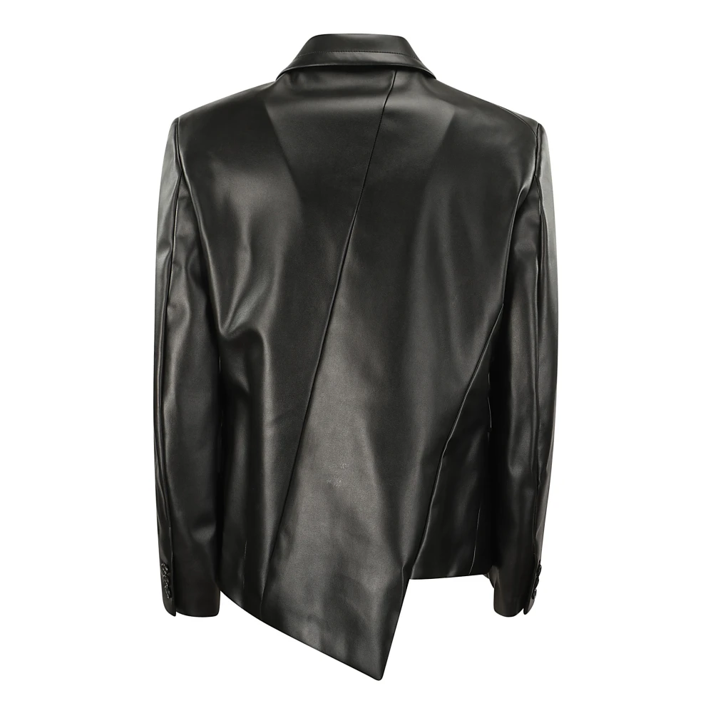 Comme des Garçons Jasje met knoopsluiting en revers Black Dames