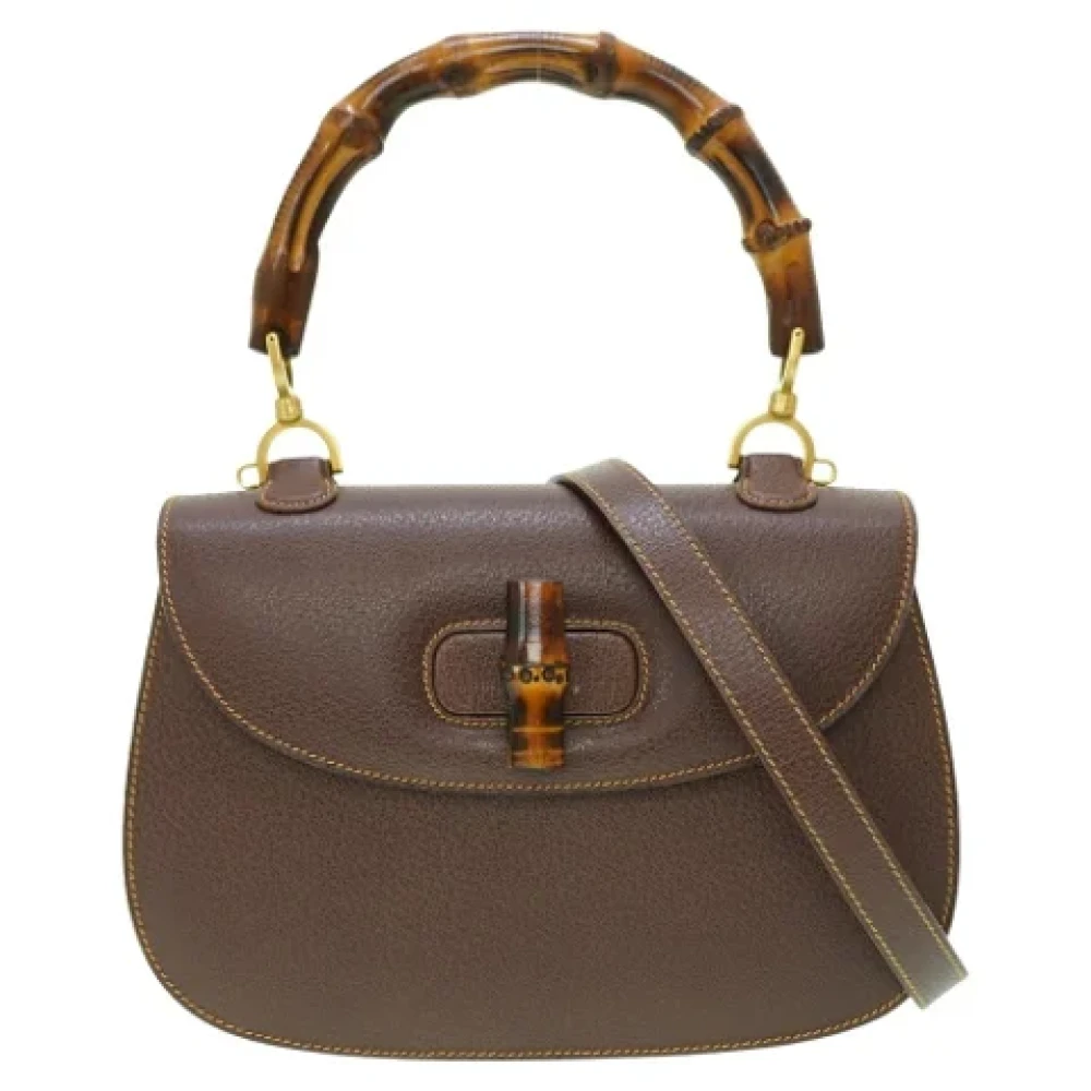 Gucci Vintage Pre-owned Fabric gucci-bags Brown Dames
