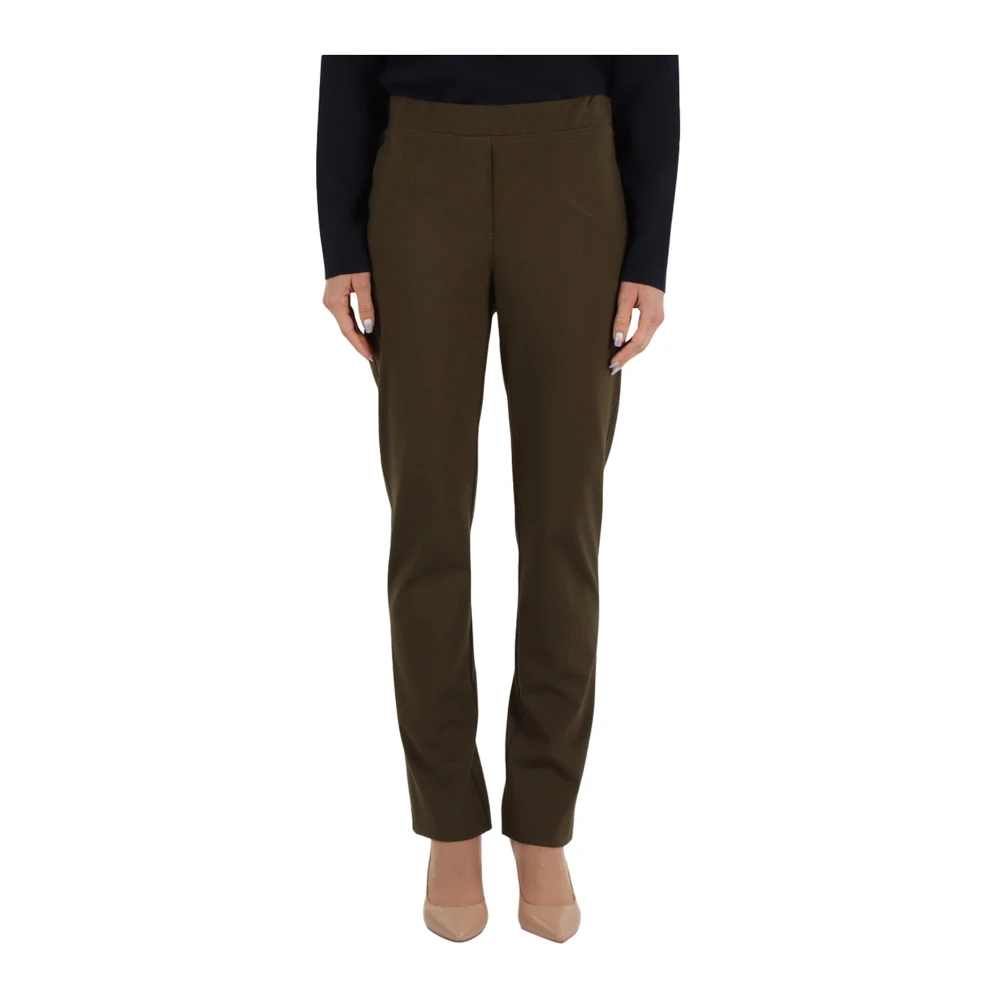 Elena Mirò Hoge taille elastische damesbroek Green Dames