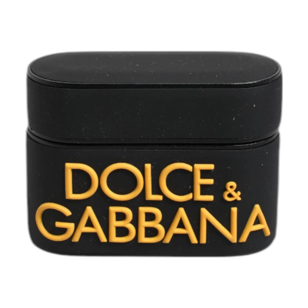 Dolce & Gabbana Men's Black Headphones, One Size, Airpod Case Protective Cover