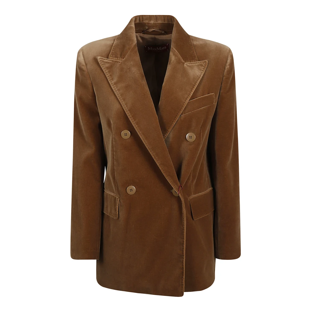 Max Mara Studio Bruine Jas Digione Brown Dames