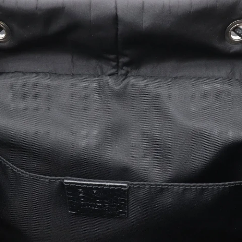 Gucci Vintage Pre-owned Leather backpacks Black Dames