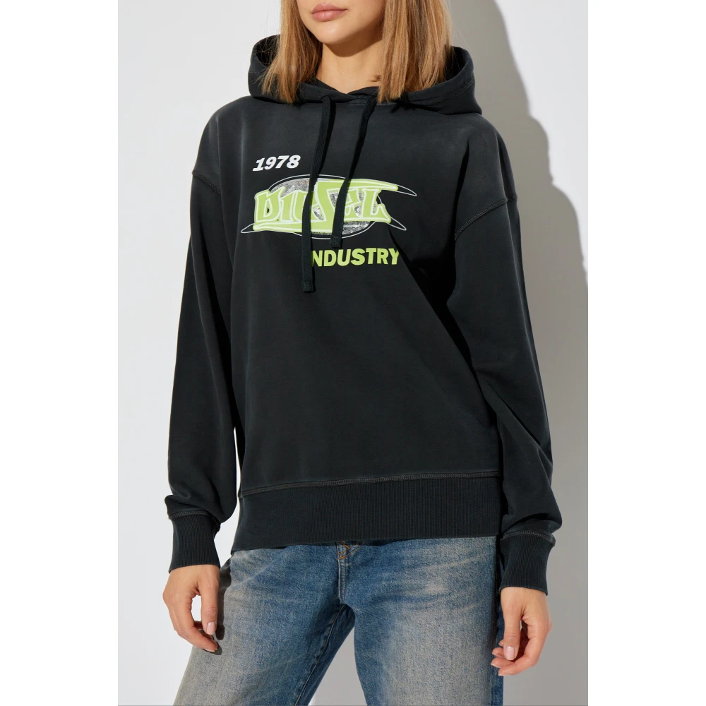 Diesel Sweatshirt F-Buxt-Hood-P2 Black Dames