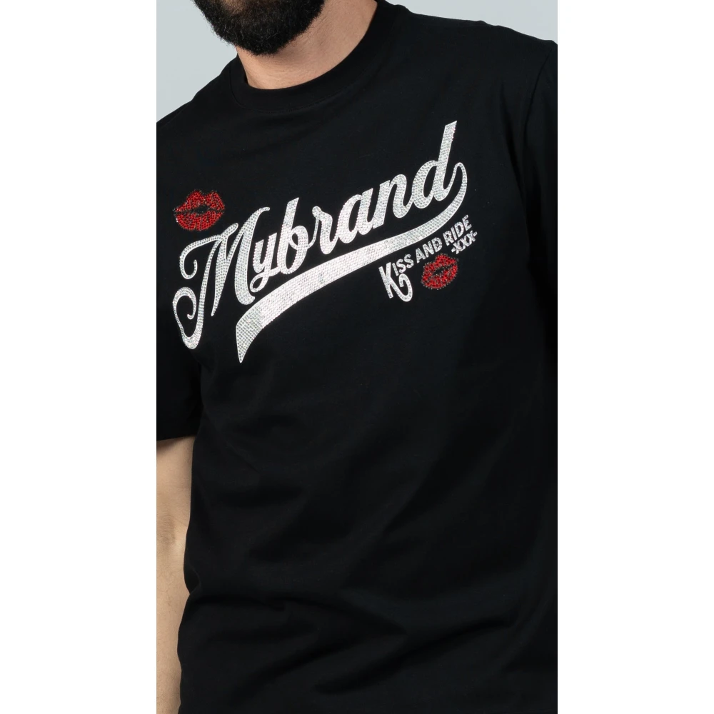 My Brand Kiss and Ride Zwarte Tee Black Heren