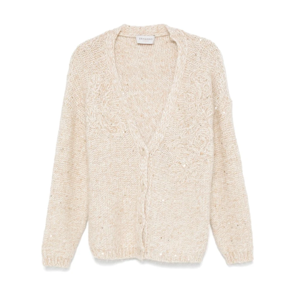 Ermanno Scervino Off White Acacia Cardigan Beige Dames